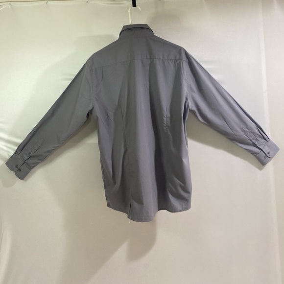 Soul Of London Men's Large Gray Modern Fit Button Down Long Sleeve Dress Shirt - Picture 2 of 13